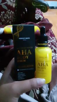 Product Review of [10X AHA] PERFECT WHITE Advanced AHA Body Serum 50ml Whitening Booster with 10X AHA Niacinamide, Alpha Arbutin, Glutathione, Vitamin C | Booster Lotion Acid Perawatan Pencerah Mencerahkan Memutihkan Tubuh Kusam Belang Noda Hitam Glycolic Acid from V**i S**e 0