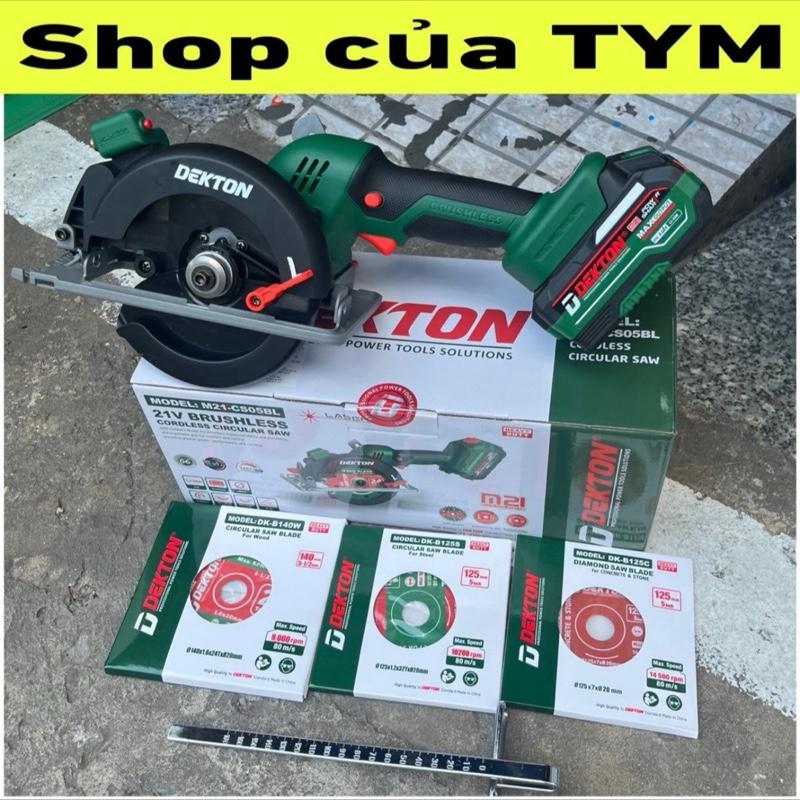 (tặng 3 lưỡi cắt) máy cưa gỗ, cưa đa năng pin 21V (cắt sắt/cắt gỗ/cắt gạch) DEKTON M21-CS05BL motor brushless - chính hãng