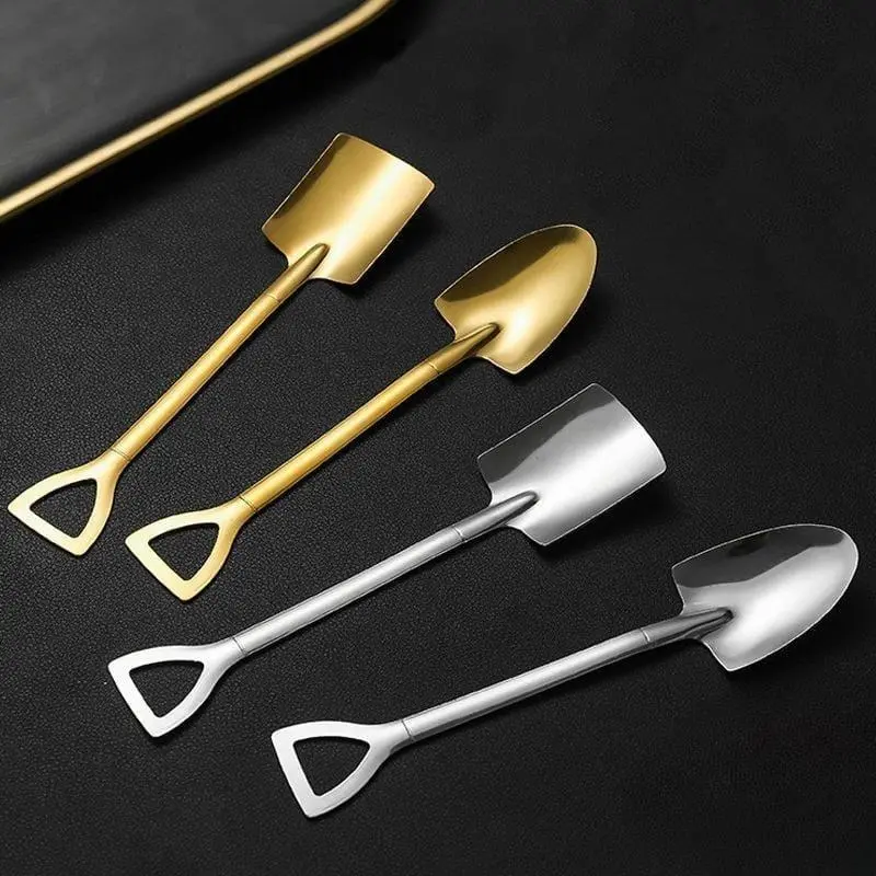 Sendok Bentuk Skop Tebal Premium Besi Stainless / Sendok Dessert / Sendok Puding Kue Skop 0