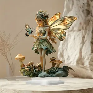 Bohemian Style Elf Acrylic Ornament for Bedroom Study Office Desk Atmosphere Decoration Whimsical Fairy Decor Home Accessories
