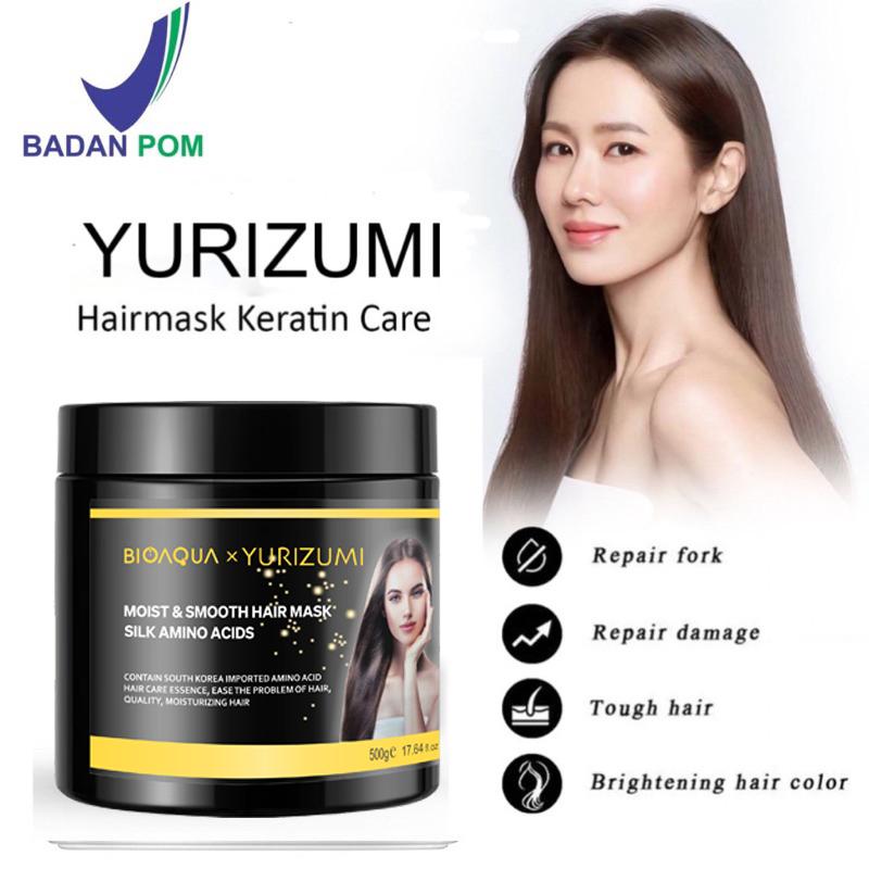 PAKET 2 IN 1 BPOM Bioaqua x Yurizumi Hair Mask Creambath dan Hair Serum 70ml Perawatan Argan 4