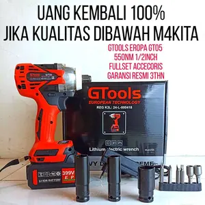 GTOOLS 88Vf Impact Wrench Cordless Brushless Mesin Pembuka Buka Baut Roda Ban Motor Mobil CVT GT05
