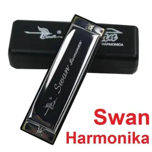 Harmonika Swan 10 lubang Nada C Harmonica 10 Hole Diatonik Blues Jazz Rock Country 10 Holes Nada C