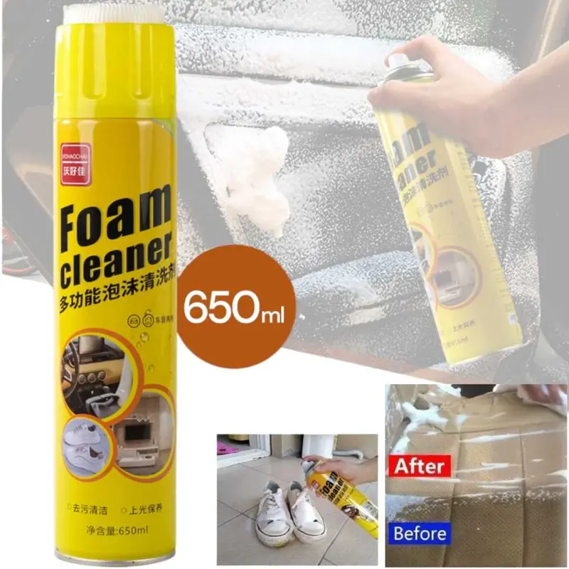 Busa Pembersih Aksesori Interior mobil furnitur  Sofa   Sepatu Multifungsi Foam Cleaner Spray 650ML 0