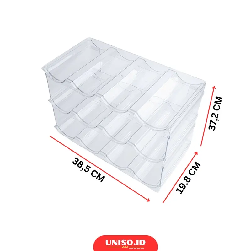 uniso rak botol organisir acrylic transparan dapat di susun tingkat bottle organizer rac transparent Acrylic 4