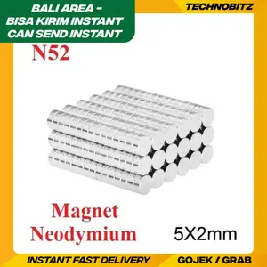 Strong Magnet 5x2mm Kuat Neodymium Lingkaran Disc Diameter 5mm tebal 2mm