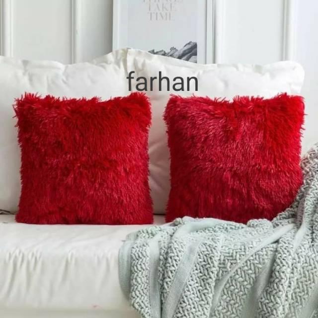 SARUNG BANTAL KURSI BULU GLOSSY Uk 40X40 4