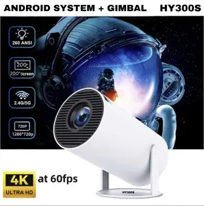 Smart Projector HY300 Proyektor Portable 6000 Lumens Android 11 Proyektor Bluetooh Speaker Tripod