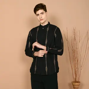 ALJAMI - SYAKIR 2 kemeja koko sultan premium muslim pria bordir batik mewah lengan panjang manset katun silk premium baju umroh dan haji SEO formal / casual