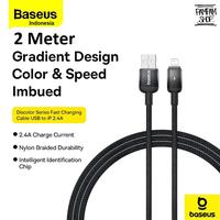 Gambar Baseus Kabel Data Discolor Series USB A to Lightning 2.4A 2M 2 Meter Fast Charging Ip 5 5S 6 7 8 X XS XR Max Pro Plus Cable Casan Charger - Biru dari Pampam Shop Kab. Tangerang 1 Tokopedia