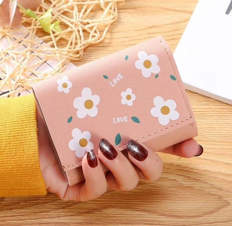 Dompet Lipat Kecil Wanita Daisy's Korea Wanita dengan Desain Stylish Cewek Kartu Uang 6