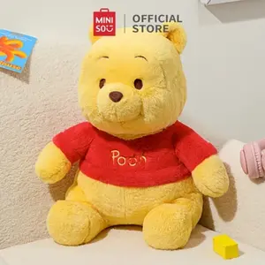[DISKON MURAH] MINISO x Disney Winnie the Pooh Boneka Mewah Boneka Beruang Lucu Duduk Boneka Winnie the Pooh Berbaring Merah Muda