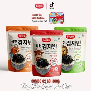 [Tặng Quà] Combo 02 gói Rong biển Sogim 380G Có Mix Vị (rau củ, hải sản, thịt nướng) trộn cơm, rắc cơm, ăn vặt food - Snack Ăn Vặt