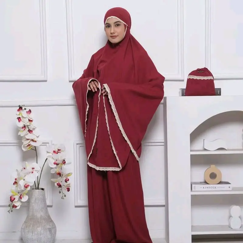 Mukena Amplop Hyget Dewasa Polos Variasi Renda