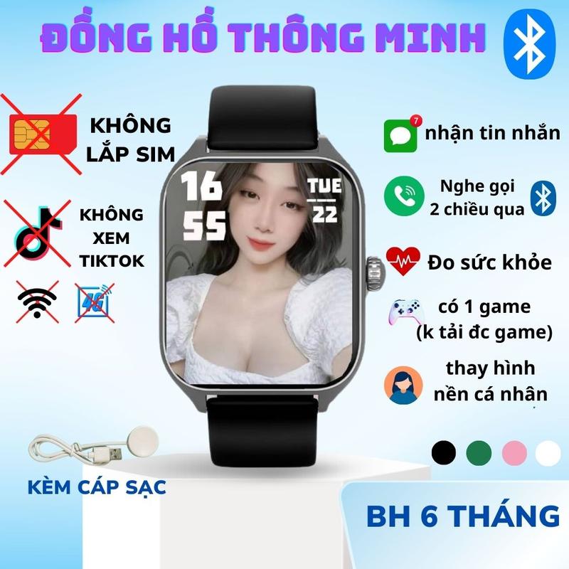 [KHÔNG Lắp SIM] Đồng Hồ Seri 8 ProMax -Thay hình nền cá nhân,Nhận thông báo tin nhắn, Nghe gọi 2 chiều kết nối qua Bluetooth Smartwatch