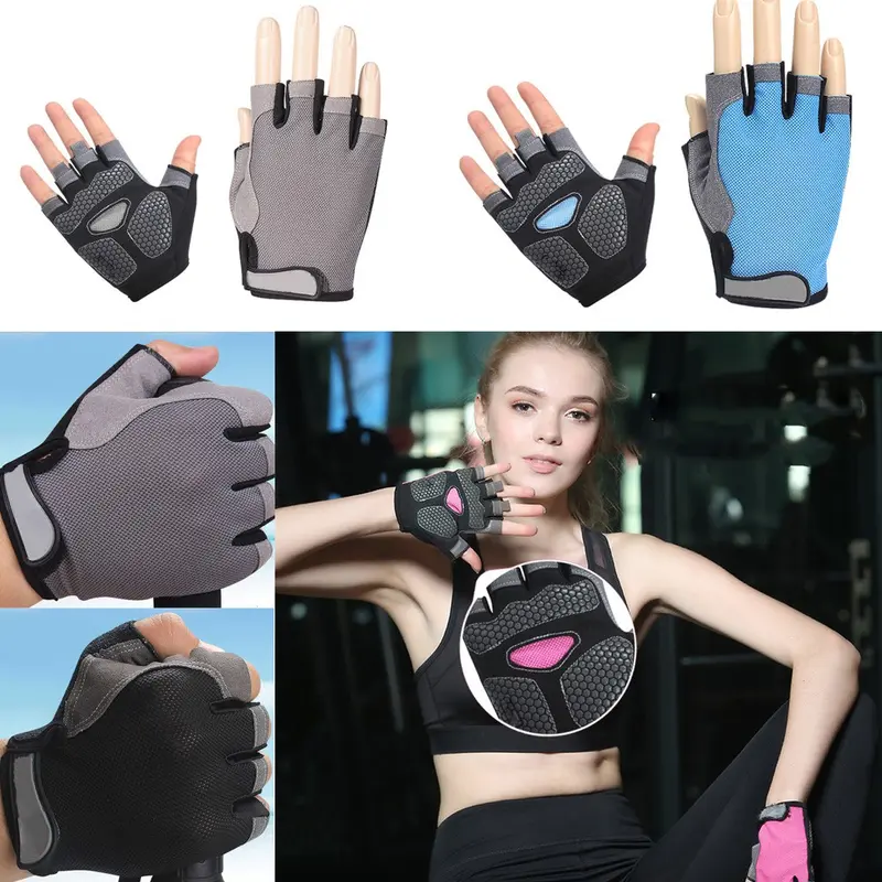 Original Cycling Gloves Bicycle Gloves Bike Gloves Anti Slip Shock Breathable Half Finger Short 6