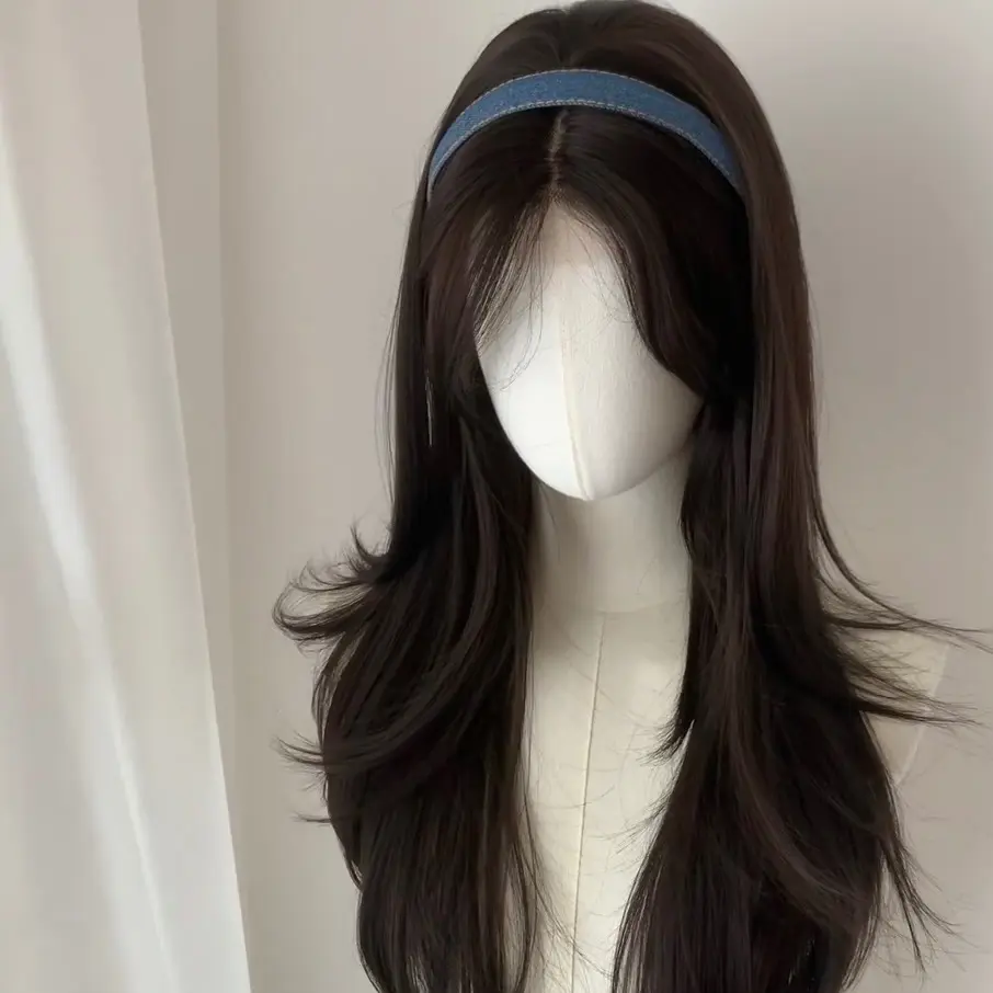 AEGYOSHOPPE - SZ2305 HALF LACE WIG 60 cm - Rambut Palsu Wig Wanita Korea Style Aesthetic Premium Fiber COD Hairclip