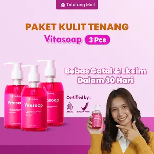 Tetulung Vitasoap Body Wash 3 Pcs | Paket Kulit Tenang bantu atasi Gatal, Eksim dan Jamur