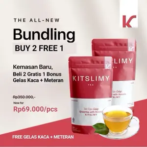 Kitslimy Aman 100% Herbal Kecantikan - Beli 2 Gratis 1 (Bonus Gift)