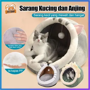 Rumah kucing yang nyaman dan murah Tempat Tidur Kucing Anjing - Kasur Sarang Hewan Peliharaan】Rumah Kucing Nyaman dengan Kasur Anak Kucing dan Anjing, Ideal untuk Tidur dan Beristirahat!