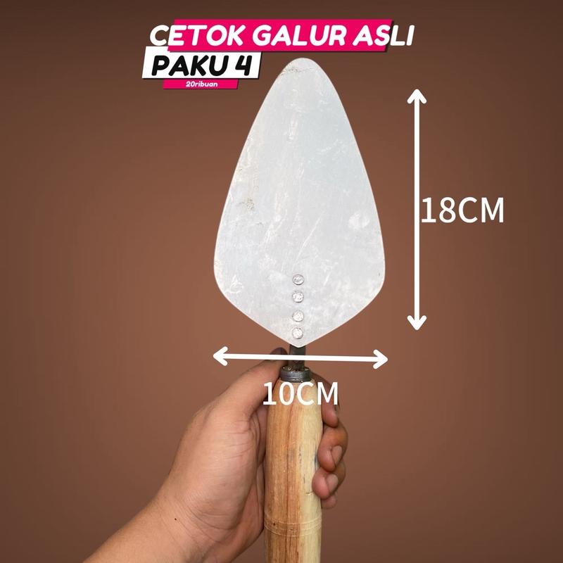 Sendok Semen Cetok Galur Asli Paku Keling 4 Ukuran 18cm Oval - Alat Konstruksi Baja Berkualitas - Bangunan 6