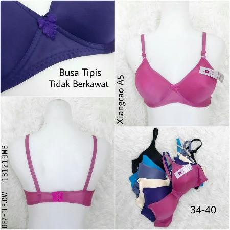 Bra BH Wanita Busa Polos Tanpa Kawat / Pengait 2 / MURAH TERLARIS / Size 34-36-38-40 / Real Picture 3