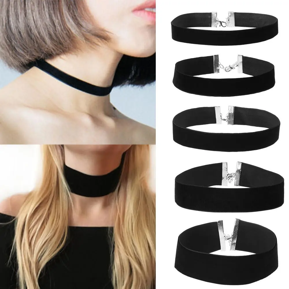 Adjustable Retro Classic Vintage Velvet Choker Black Ribbon Gothic Necklace