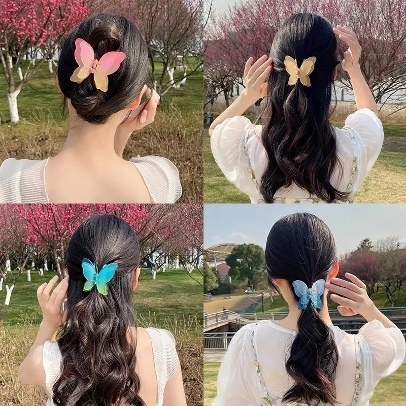 Jepitan Rambut Cakar Doff Model Kupu-Kupu Double Wings / Jepitan Jedai Salon Kupu Kupu / Butterfly Hairclaw 4