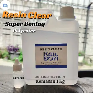 Resin Clear Super Bening Kemasan 1kg Free Katalis