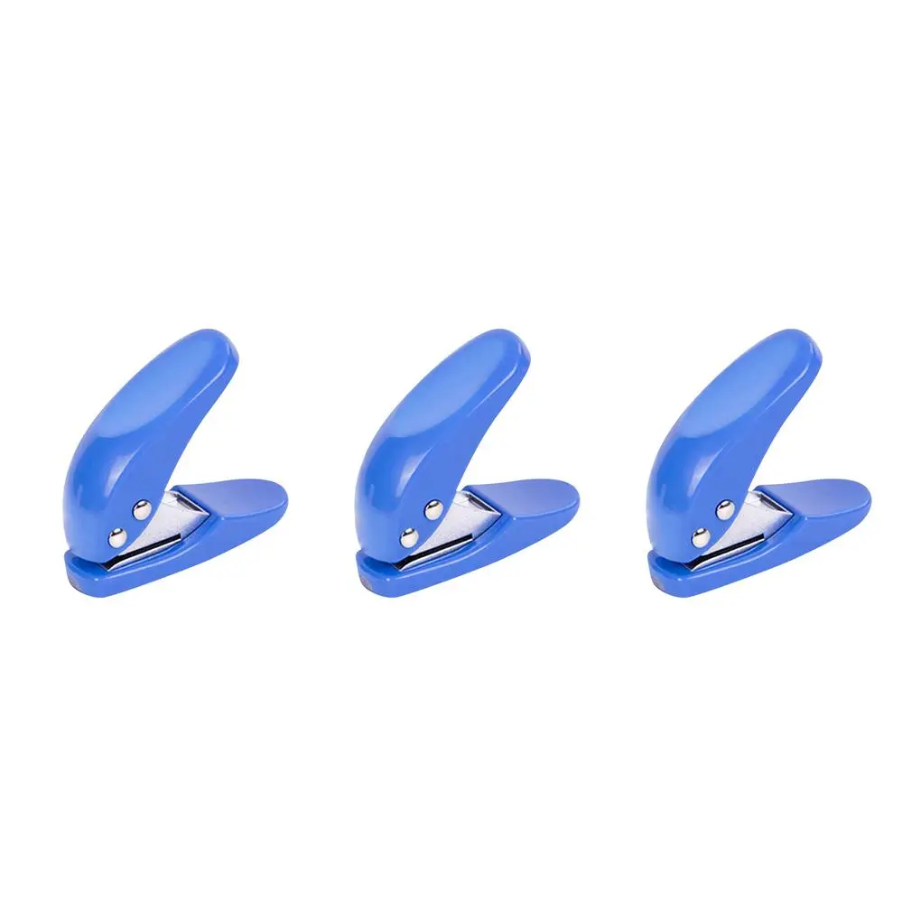 3 Set of Single Hole Paper Punch Scrapbook Circle Hole Puncher Handcrafting DIY Book Paper Binding Tool
