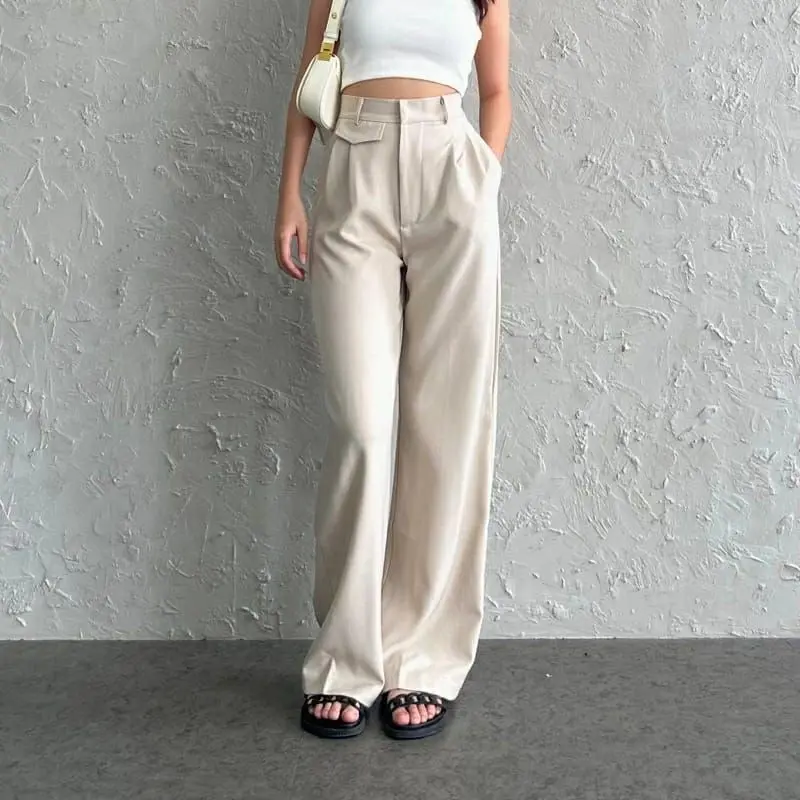 ORO PANTS Highwaist Loose Pants Trousers Wanita Celana Anti Kusut Celana Kulot Wanita Celana Kantor Formal Celana Kantor Highwaist