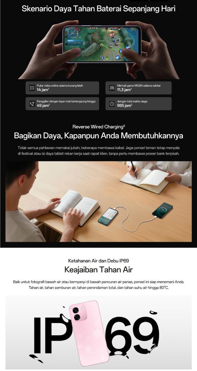 OPPO A6 6GB/128GB & 6GB/256GB Smartphone [Pengisian Cepat SUPERVOOC 45W, Tahan Air dan Debu IP69, Kamera Ultra Jernih 50MP]