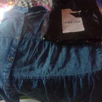 Product Review of Atasan Kemeja Jeans Babydoll Susun // Kemeja Wanita Babydoll Oversize Kekinian from F**. 0