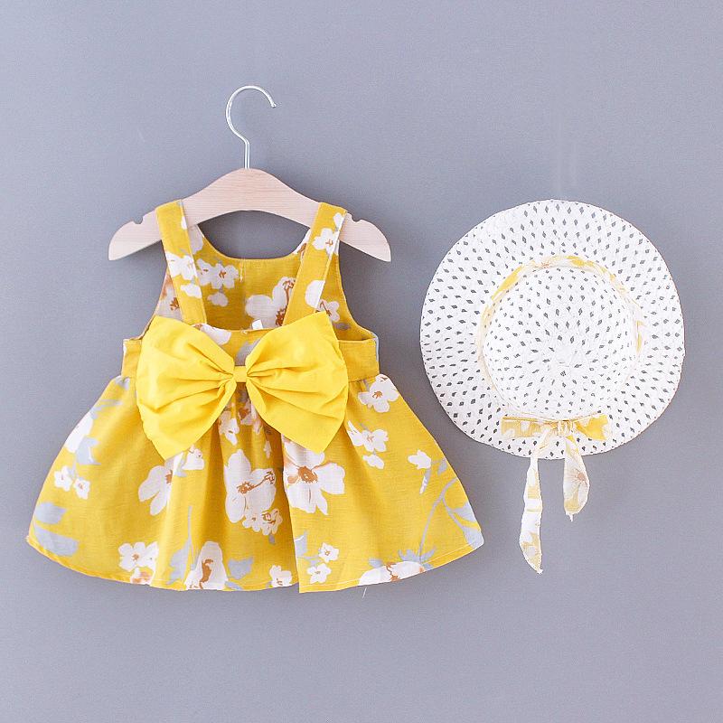 Product Introduction of Váy Mùa Hè Cho Em Bé Gái, Bộ 2 Chiếc, Thiết Kế Hoa Ngọt Ngào Có Tay Áo, Quần Áo Trẻ Em, Thắt Nơ, Thích Hợp Cho Trẻ Mới Biết Đi 0 Đến 3 Tuổi 12
