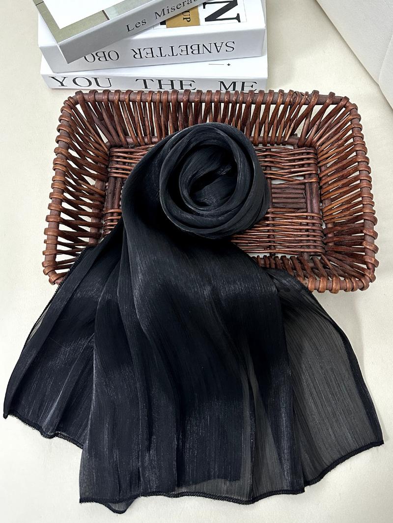 Product Introduction of #CL62  Shiny Mesh chiffon hijab, jana,watercolor,hijab, Muslim Headscarf Arab Casual Head Wrap Sunscreen Shawl Suitable For Daily Use,Exquisite, elegant and fashionable 4
