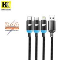 Gambar HK Kabel Data Micro / Type C / Lightning D39 Fast Charging Data Cable Light Series - Micro dari HK Store Elektronik Kab. Tangerang 1 Tokopedia