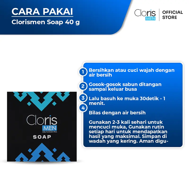 Clorismen Paket  Hemat Soap 80gr + Soap 40gr Sabun Pembersih Wajah Mencerahkan Memutihkan Mencegah Jerawat Kontrol Minyak 4