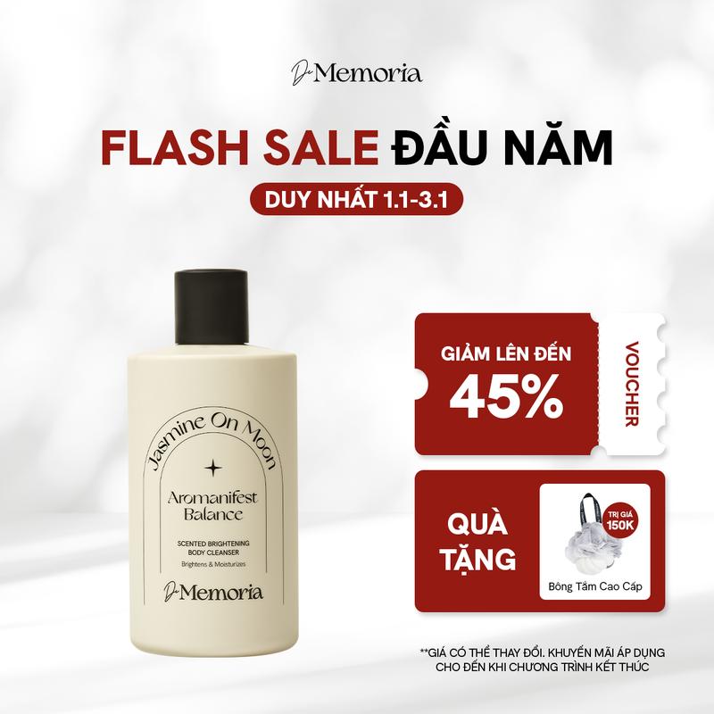 Sữa Tắm Hỗ Trợ Sáng Da Hương Nước Hoa Thư Giãn De Memoria Scented Whitening Body Cleanser 300ml Dưỡng Body Tinh Dầu
