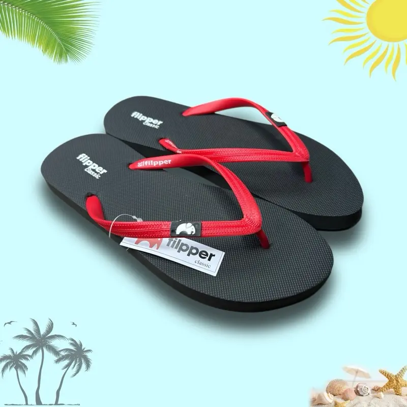 SANDAL JEPIT FILPPER PRIA DAN WANITA - SANDAL JEPIT FILPPER KARET PRIA DAN WANITA BASIC HITAM 6