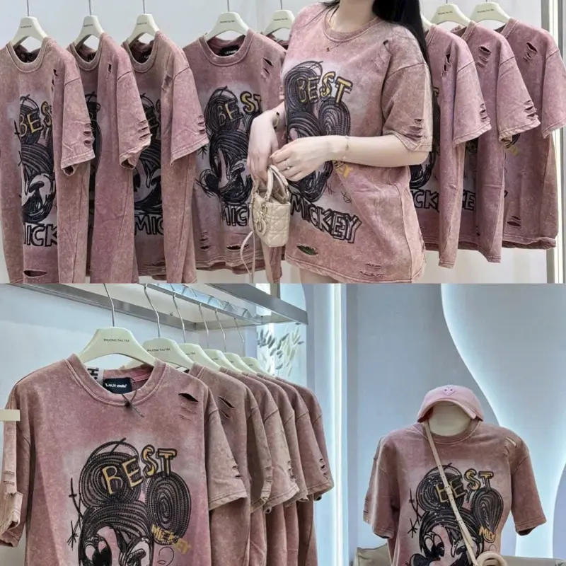 Áo phông Micky loang chất đẹp - Free size
