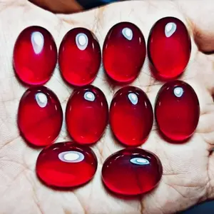 batu akik lepasan delima merah siem 18x13 mm
