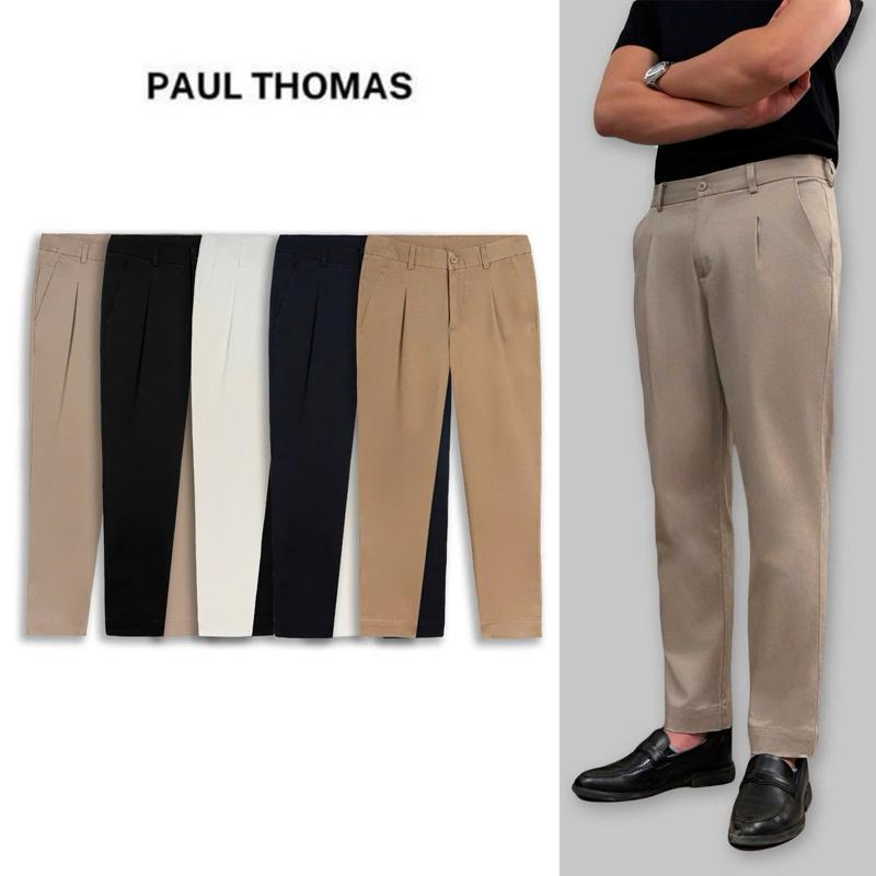 Quần dài kaki nam kiểu dáng xếp li - Paul Thomas Menswear Pants