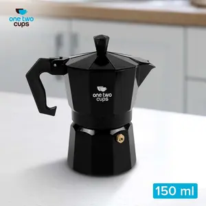 One Two Cups Teko Kopi Moka Pot Espresso Coffee Maker Stovetop Filter - MX001