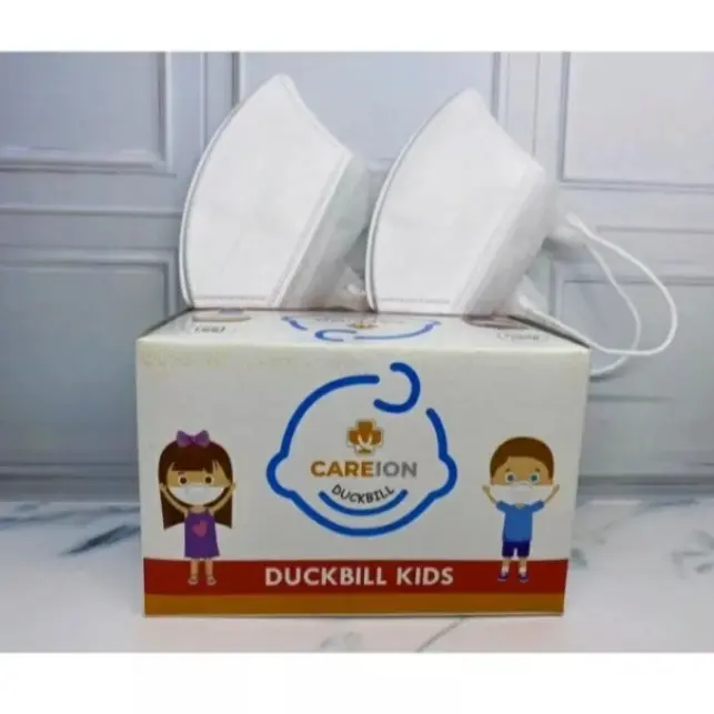 1 Box Isi 50 Pcs Masker Duckbill Anak Hitam Putih / Duckbill Anak Hitam Putih 10 Pcs,20 Pcs dan 50 Pcs Cewek 2