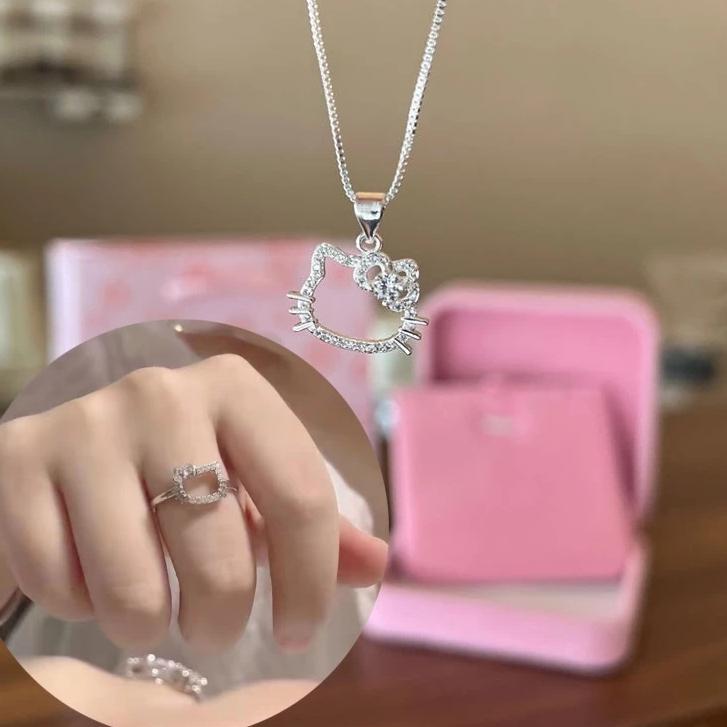 Hello Kitty Quà Tặng Sinh Nhật Vòng Cổ Kitty Nữ Ngọt Ngào Và Đáng Yêu Mặt Dây Chuyền Xương Đòn Dây Xích Cho Bạn Gái Đi Bộ Quà Tặng Bán Chạy