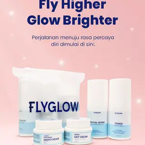 FLYGLOW Paket Skincare Glowing – Acne Treatment, Brightening & Hydrating Set