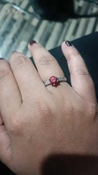 Product Review of MiyuLight - [C10] Red Diamond, Cincin Wanita Adjustable Platinum Permata Diamond untuk Model Couple Serasi Jewelry from v** 0