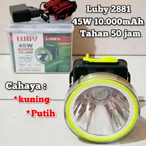 Senter kepala luby L2881 10000mAh Senter kepala luby 45w waterproof 10.000mAh Baterai