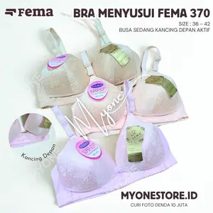 2pcs BH Bra Menyusui Fema 370 Tanpa Kawat Busa Sedang Kancing Depan Aktif Bahan Katun Nyaman Ibu Hamil Bumil Busui- MYN0810