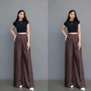 Laviee Pants - Cullot Palazzo Highwaist Celana Panjang Wanita Nyaman Bahan Elegan Cocok untuk Kantor